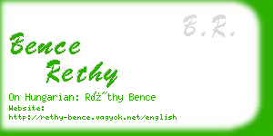 bence rethy business card